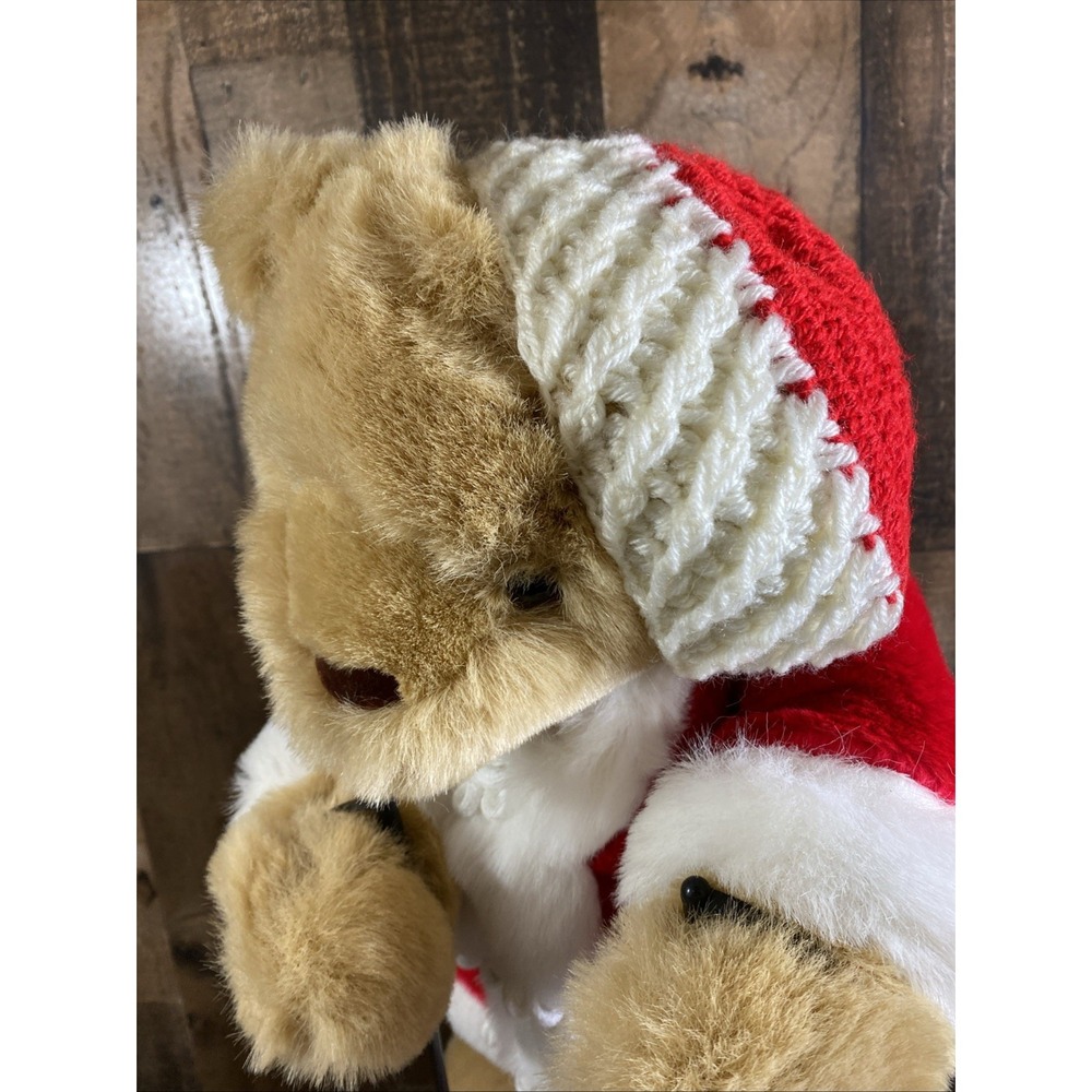 Cubby Bears By Santa's Best Holiday Animation Skiing Bear Vintage 1998 Christmas - Picture 3 of 17